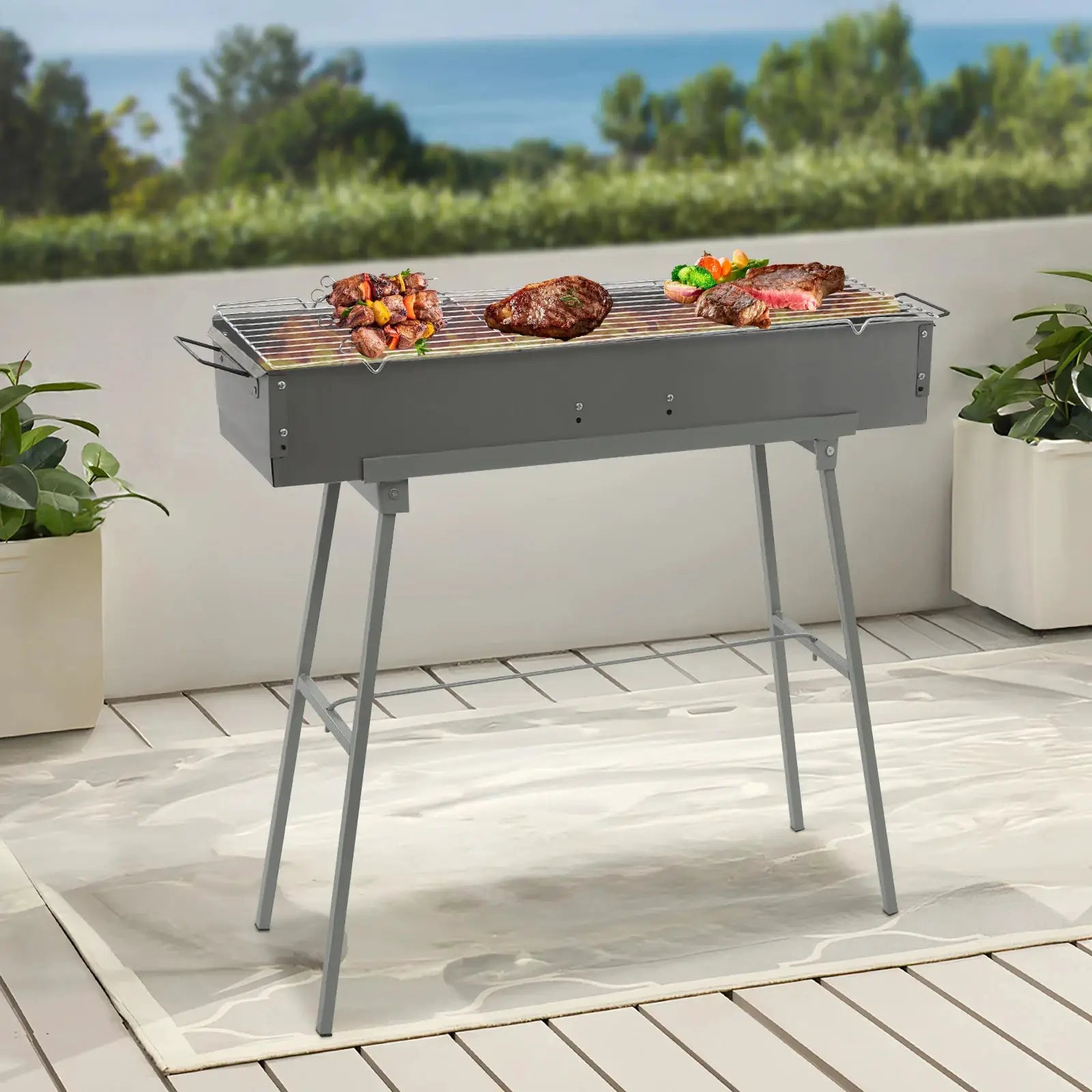 Portable BBQ Grill Folding Camping Barbecue Grill Charcoal Grills from PriceLows™