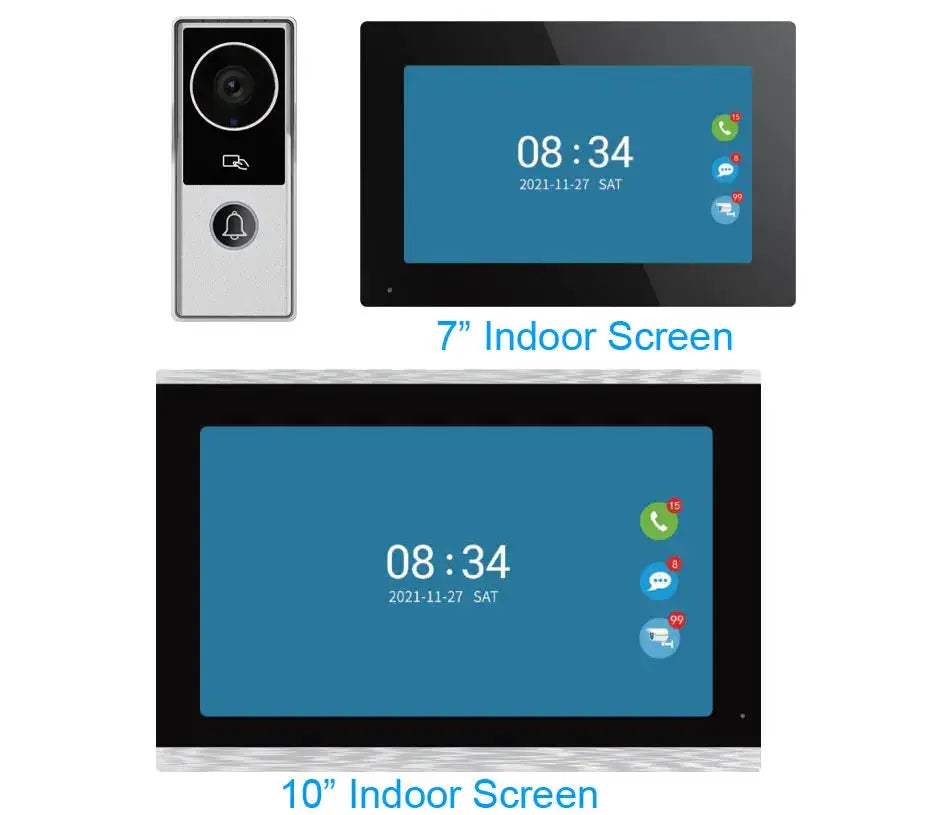 Smart Video Intercom | 1080P HD Camera | Touch Monitor | 7 10 Inch