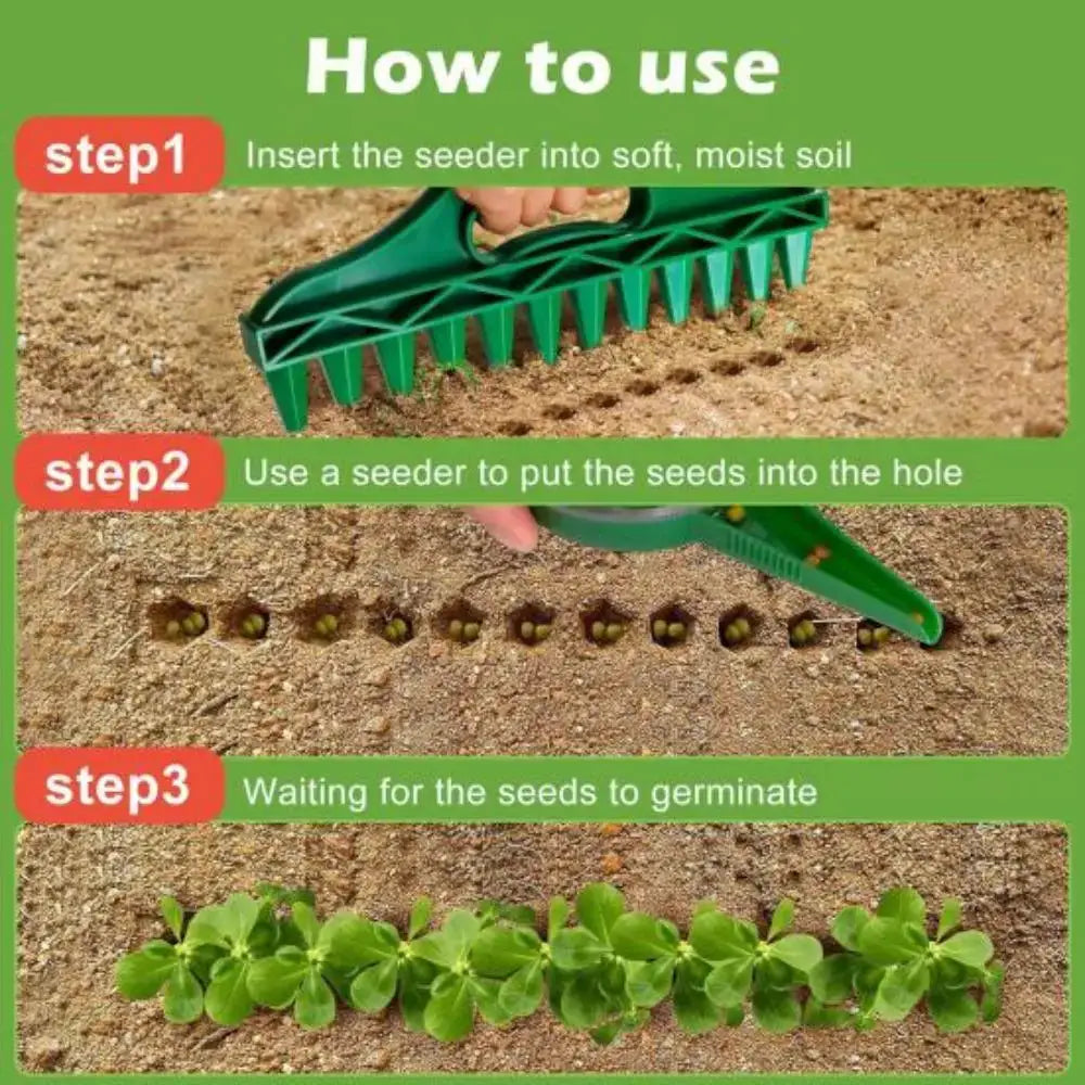 Seeds Spreader Seed in Gardening Manual Soil Portable Seeds Spacer Soil Puncher for Planting Seeds Soil Loosening from PriceLows™