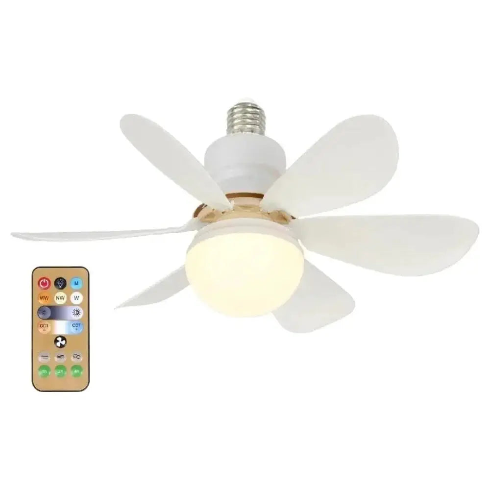 LED Socket Ceiling Fan | Remote Included | E27 Socket | Small Room