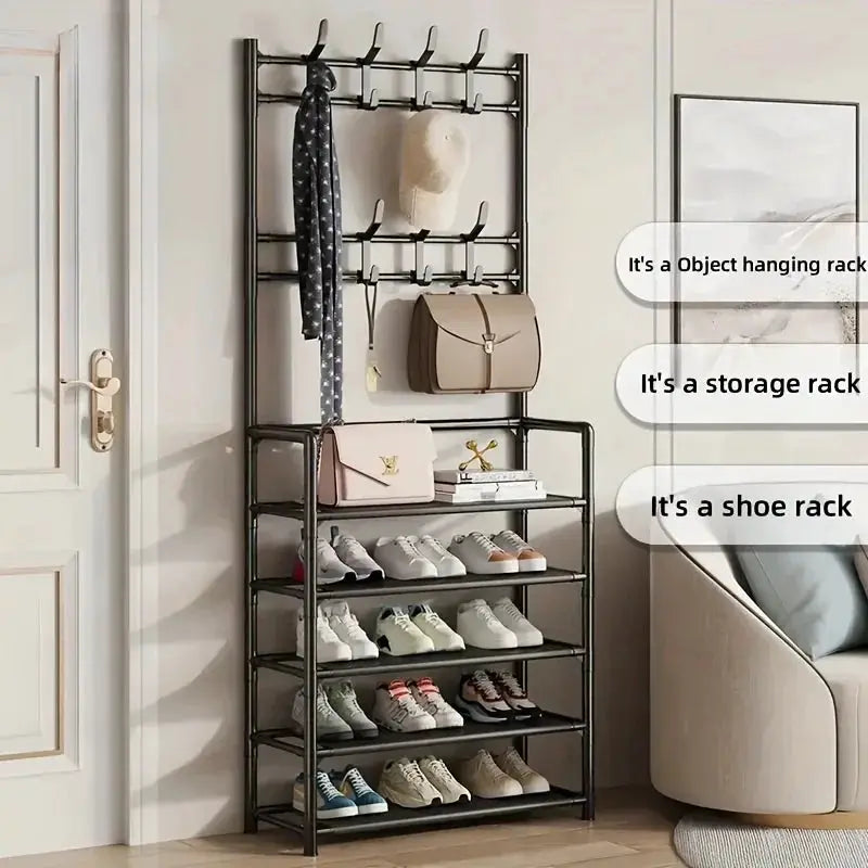 Large Capacity Entryway Shoe Rack - Multi-Tier Organizer for Shoes, Boots & Bags, Space Saving Entry Hall Storage Shelf from PriceLows™