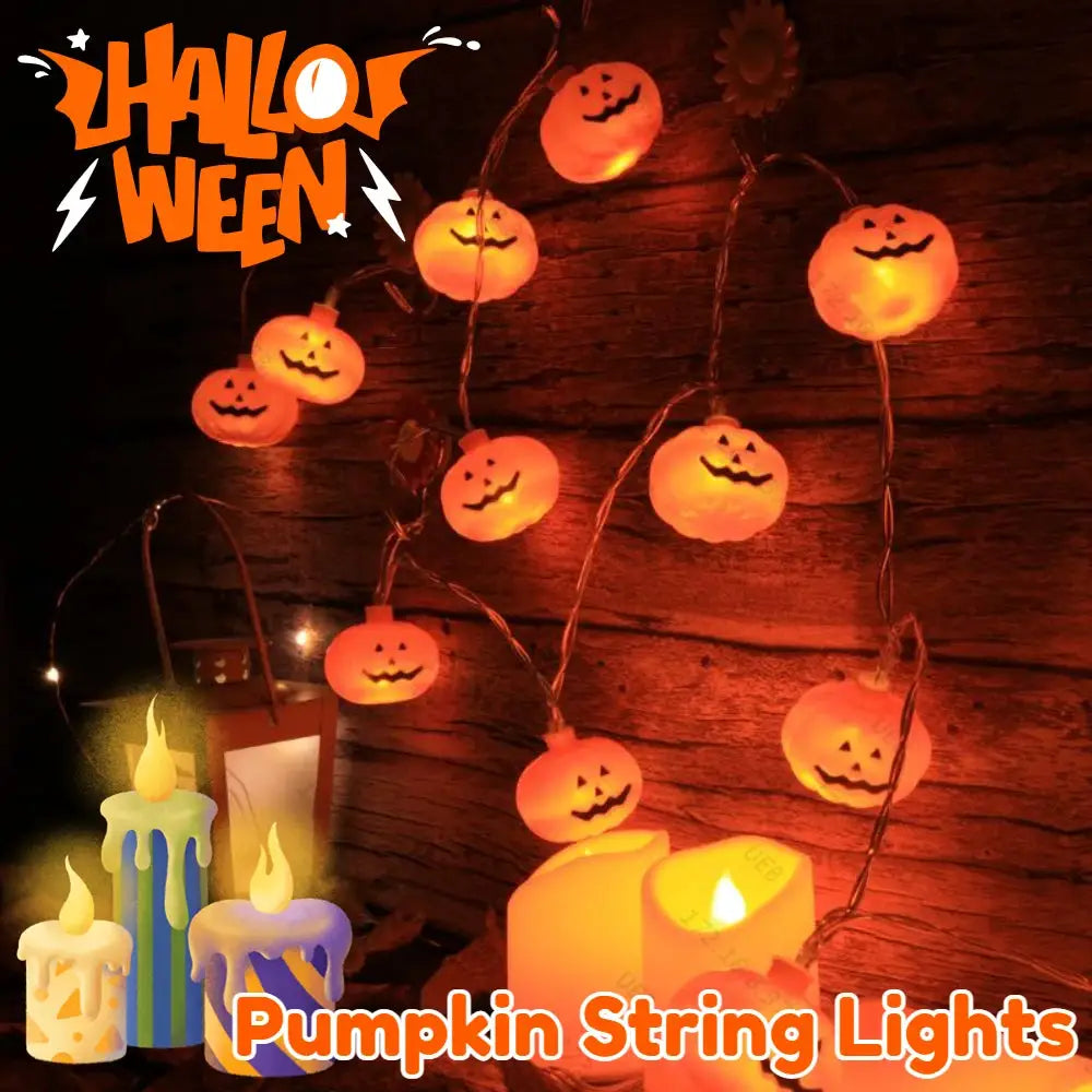 1.2M-5M Halloween Pumpkin String Lights LED 3D Pumpkin Twinkle Light Battery Powered Atmosphere Fairy Lamp Halloween Decoration from PriceLows™