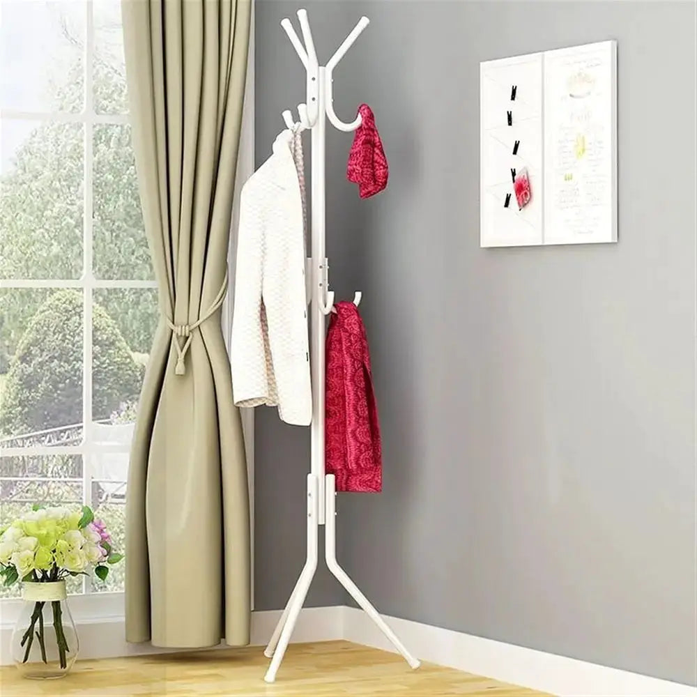 Pink 9-Hook Coat Rack for Living Room, Hat and Clothing Display Stand, Multi-Purpose Hanging Storage Furniture from PriceLows™