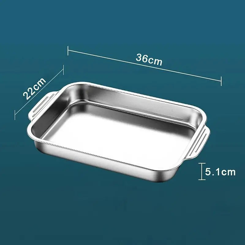 Baking Pan | Stainless Steel | Oven Safe With Sealed Lid | Dishwasher Safe