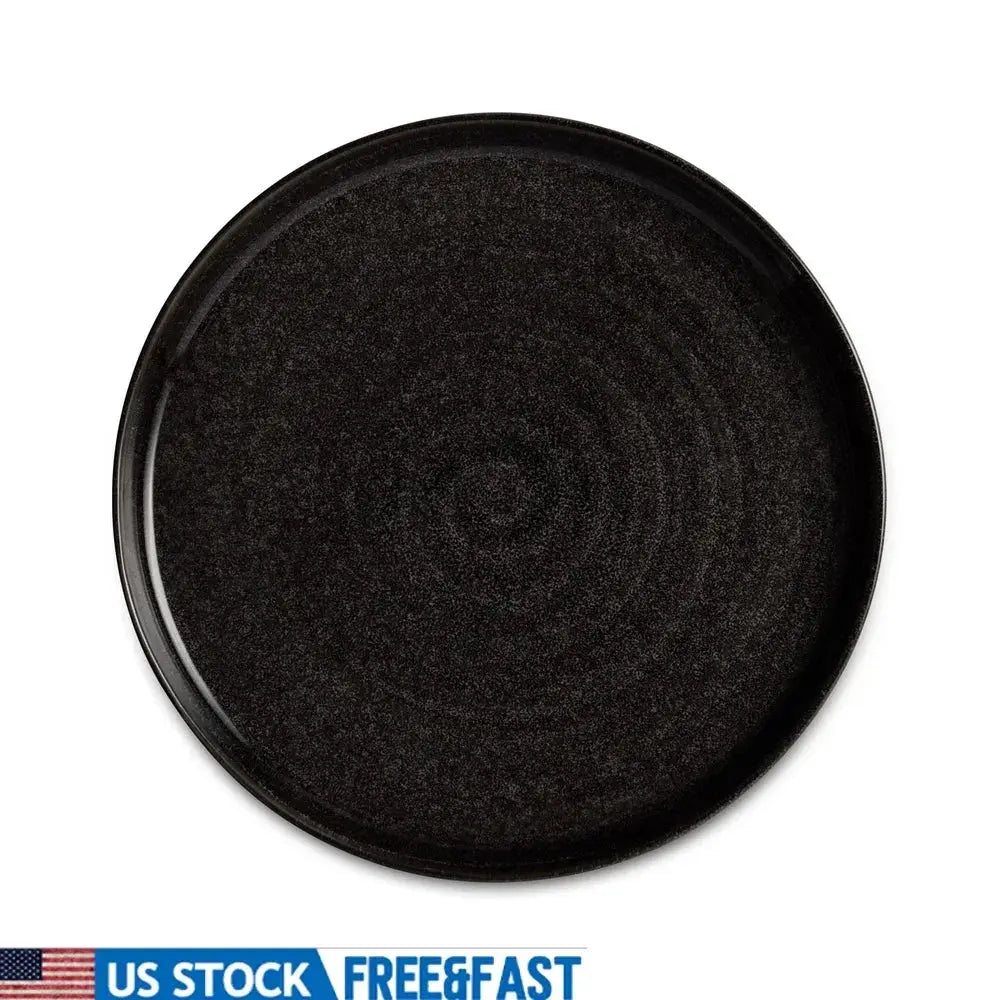 Ceramic Salad Plate Round Rustic Dinnerware Microwave Dishwasher Safe Perfect Serving Appetizers Side Dishes and Salads from PriceLows™