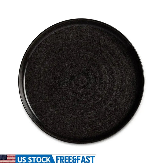 Ceramic Salad Plate Round Rustic Dinnerware Microwave Dishwasher Safe Perfect Serving Appetizers Side Dishes and Salads from PriceLows™