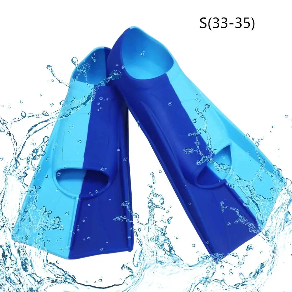 Silicone Fins Split Flipper Children Adults Youth Snorkeling Swim Short Fins Pool Training Kids Girls Boys Beginners Multisize from PriceLows™