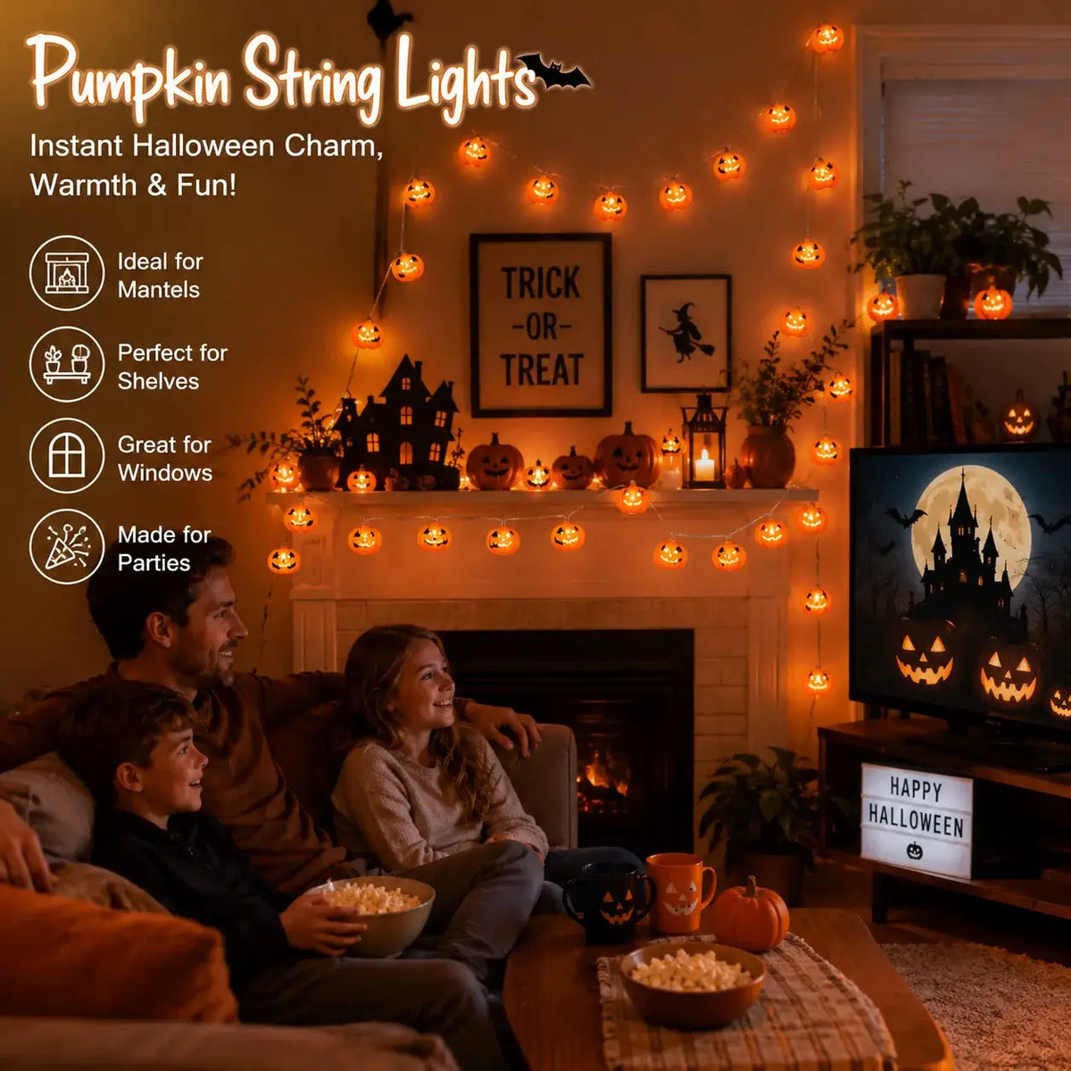 Halloween String Lights | 20 LED | Warm White | 10 Feet