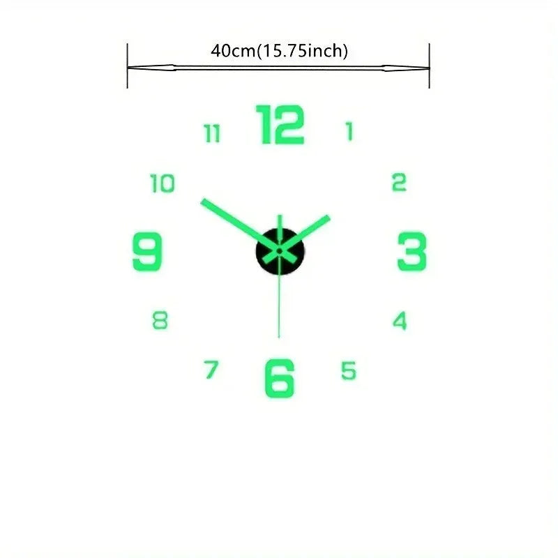 Simple LED wall clock with night light function, silent, modern decorative digital wall clock, DIY 3D digital wall clock from PriceLows™