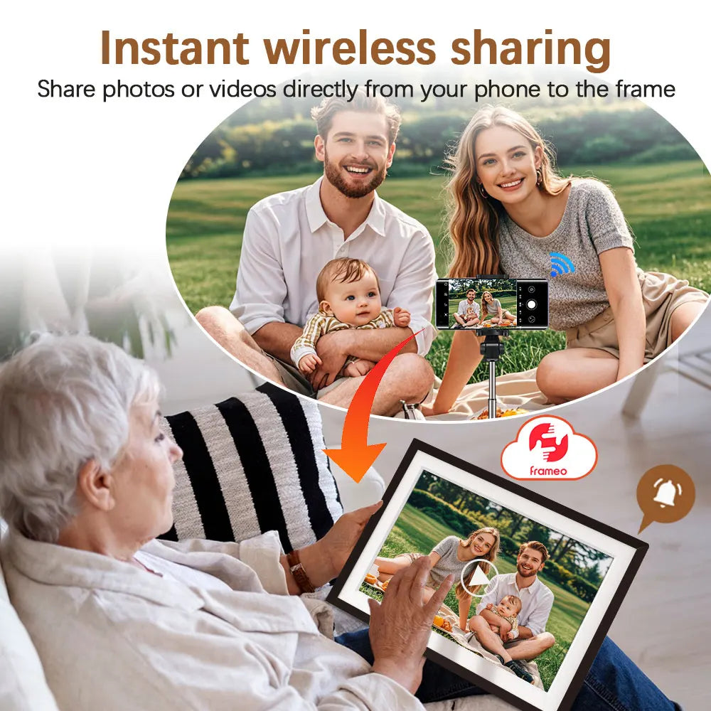 Frameo Digital Photo Frame | 15.6 Inch WiFi | 1920x1080 IPS Touch Screen | 64GB