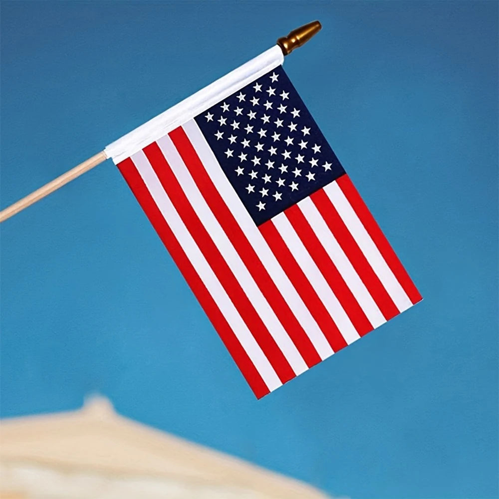 Mini American Flags | 4x6 Inches | 100 Pack | Labor Day Decor