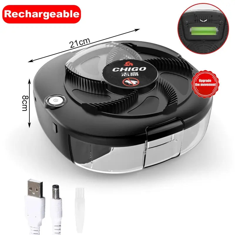 CHIGO Flycatcher Rechargeable/USB Electric Fly Trap Safety Indoor Flytrap Outdoor Insect Pest Catching Tool For Kitchen Garden from PriceLows™