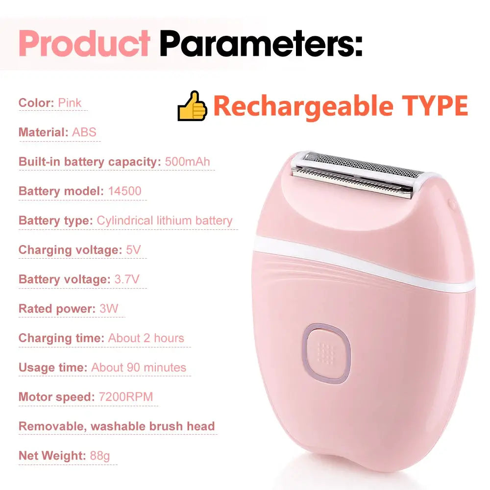 Women Electric Mini Hair Remover | Rechargeable | Skin Safe| Washable