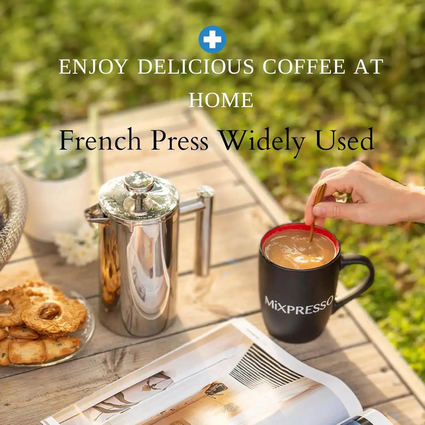 French Press Coffee Maker Stainless Steel Coffee Pot Double Wall Insulated French Press Pot Easy Clean Durable Coffee Tea Brewer from PriceLows™