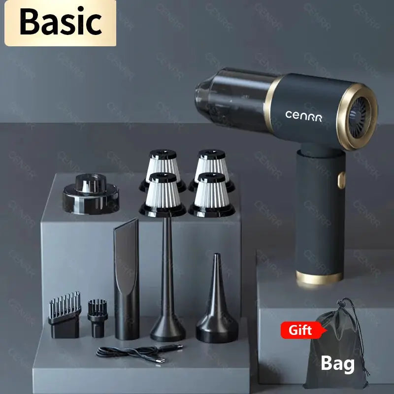 Mini Car Vacuum | Cordless Design | Compact Frame | Black