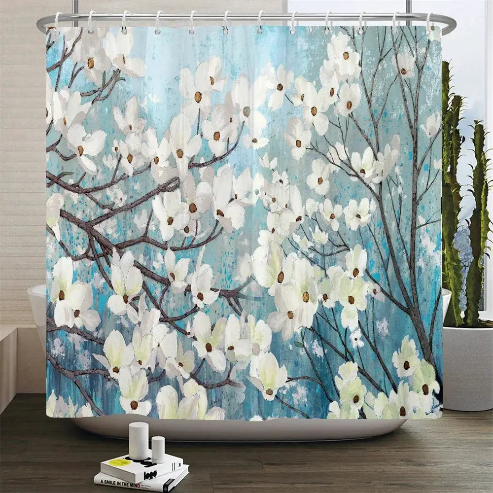 Chinese Style Flower and Birds Tree Shower Curtains Bath Curtain Waterproof Bathroom Decor With Hooks 3d Printing Bath Curtain from PriceLows™