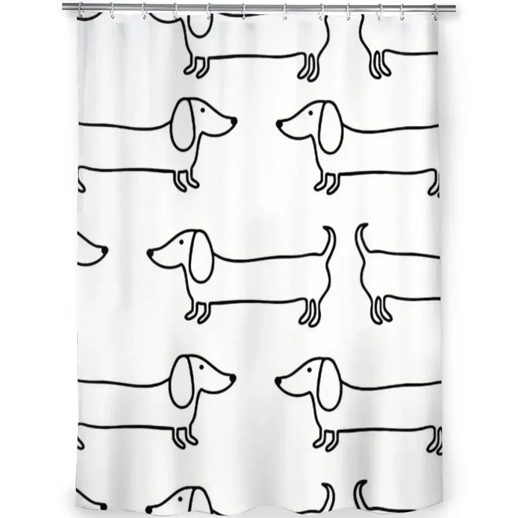 1pc Dachshund Black White Bathroom Shower Curtains Dog Waterproof Partition Curtain Designed Home Decor Accessories 180x180cm from PriceLows™