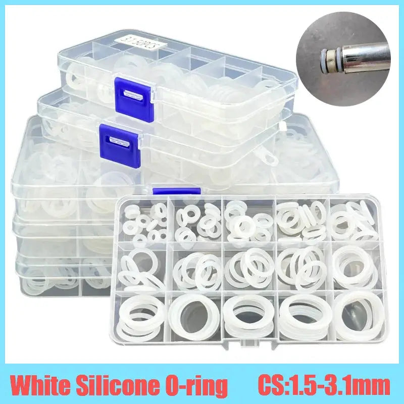 White Silicone O-ring VMQ O Ring Seal Gasket CS 1.5/2.0/2.4/3.1mm Insulated Waterproof Washer Round O Shape Oring Kit from PriceLows™