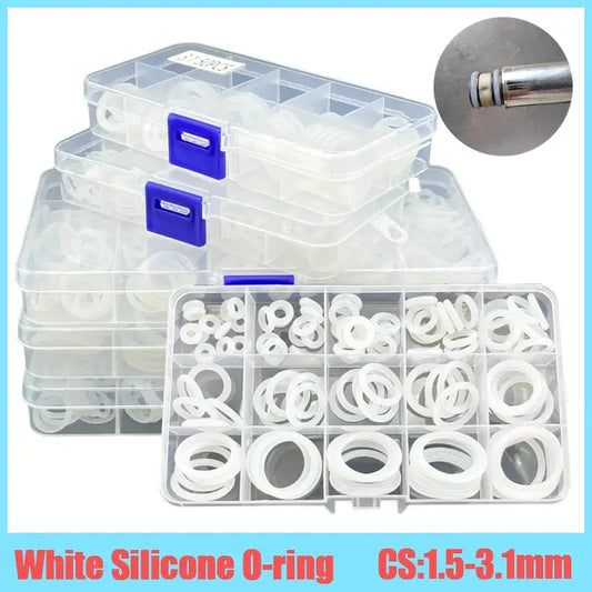 White Silicone O-ring VMQ O Ring Seal Gasket CS 1.5/2.0/2.4/3.1mm Insulated Waterproof Washer Round O Shape Oring Kit from PriceLows™