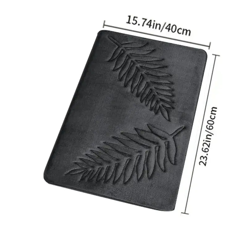 3 Piece Bathroom Mat Memory Foam Ultra Soft and Absorbent Leaf Bath Rugs Thick Washable For Bathroom Toilet Tub Mat Set from PriceLows™