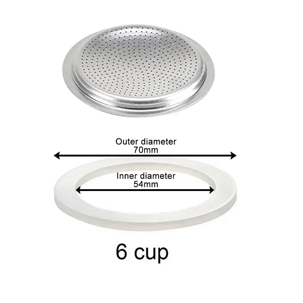 Moka Pot Gasket | Soft Silicone | Espresso Pot Compatible | Fits Most Moka Pots