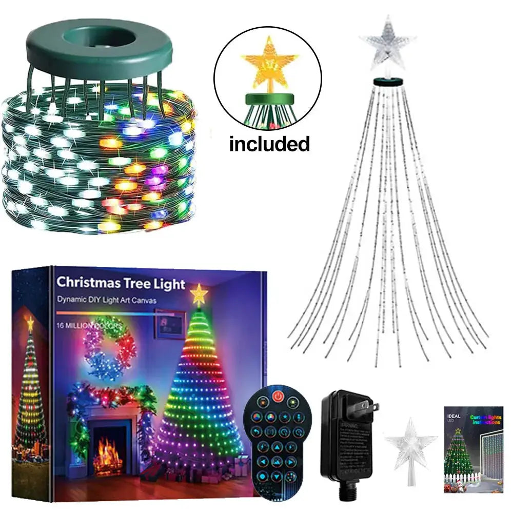 Smart Christmas Tree Lights | 400 Led Bulbs | Addressable Control | Top Star