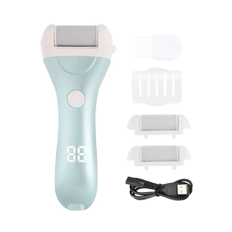 HOMEFISH Electric Pedicure Foot USB Rechargeable Power Display Grinding Exfoliator Replacement Heads For Heel Callus Remover from PriceLows™