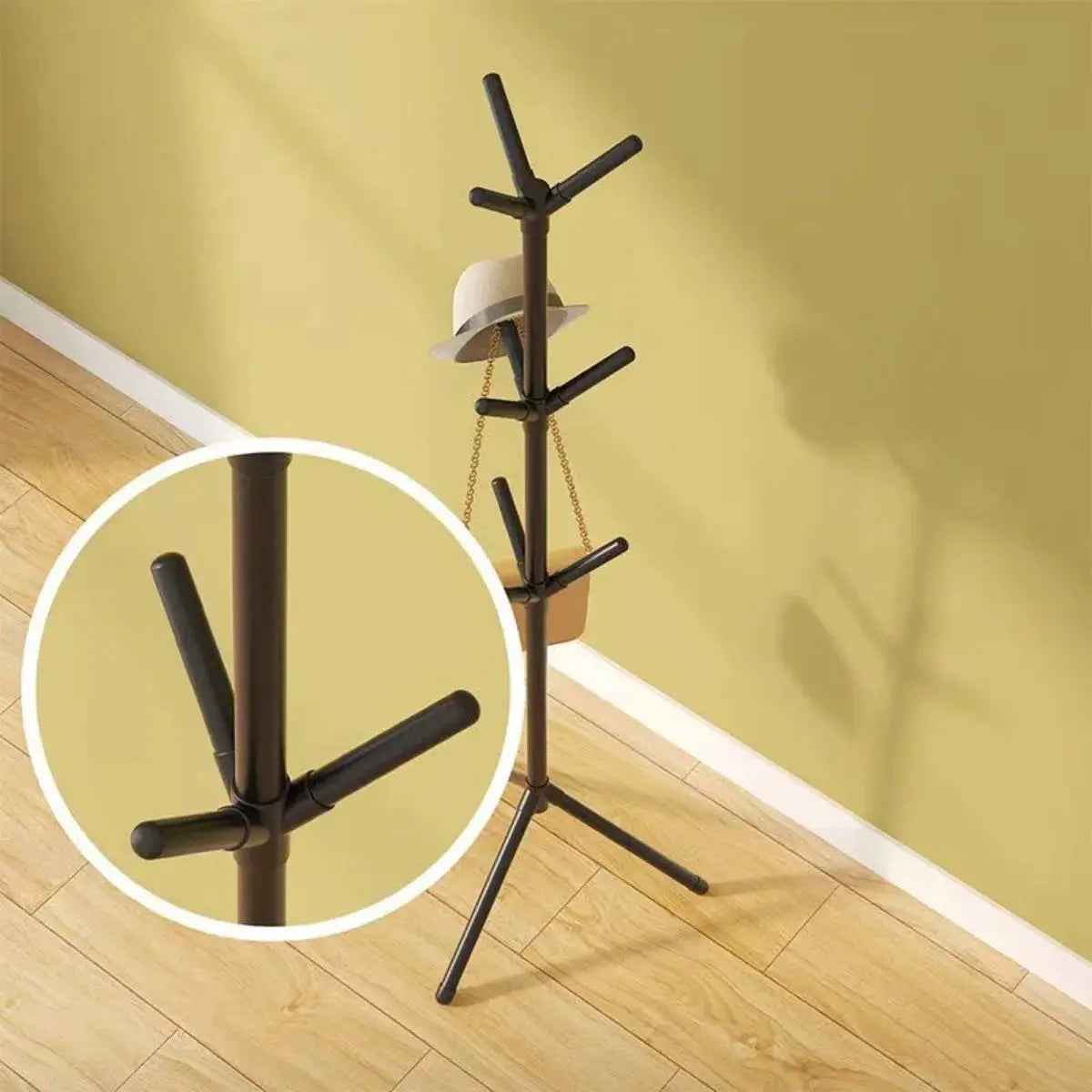 Clothes and Hats Rack Floor To Floor Bedroom Coat Hook Bedroom Vertical Tree Branch Shape Holder Hat Scarf Handbag Storage Hange from PriceLows™