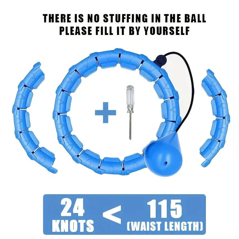 Weighted Adjustable Hula Hoop | Shock Absorbing Massage | Infinite Knot Link