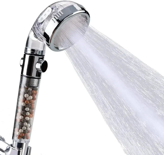Shower Head | 3 Modes High Pressure With On Off Switch | Mineral Balls Filter Water | Handheld from PriceLows™
