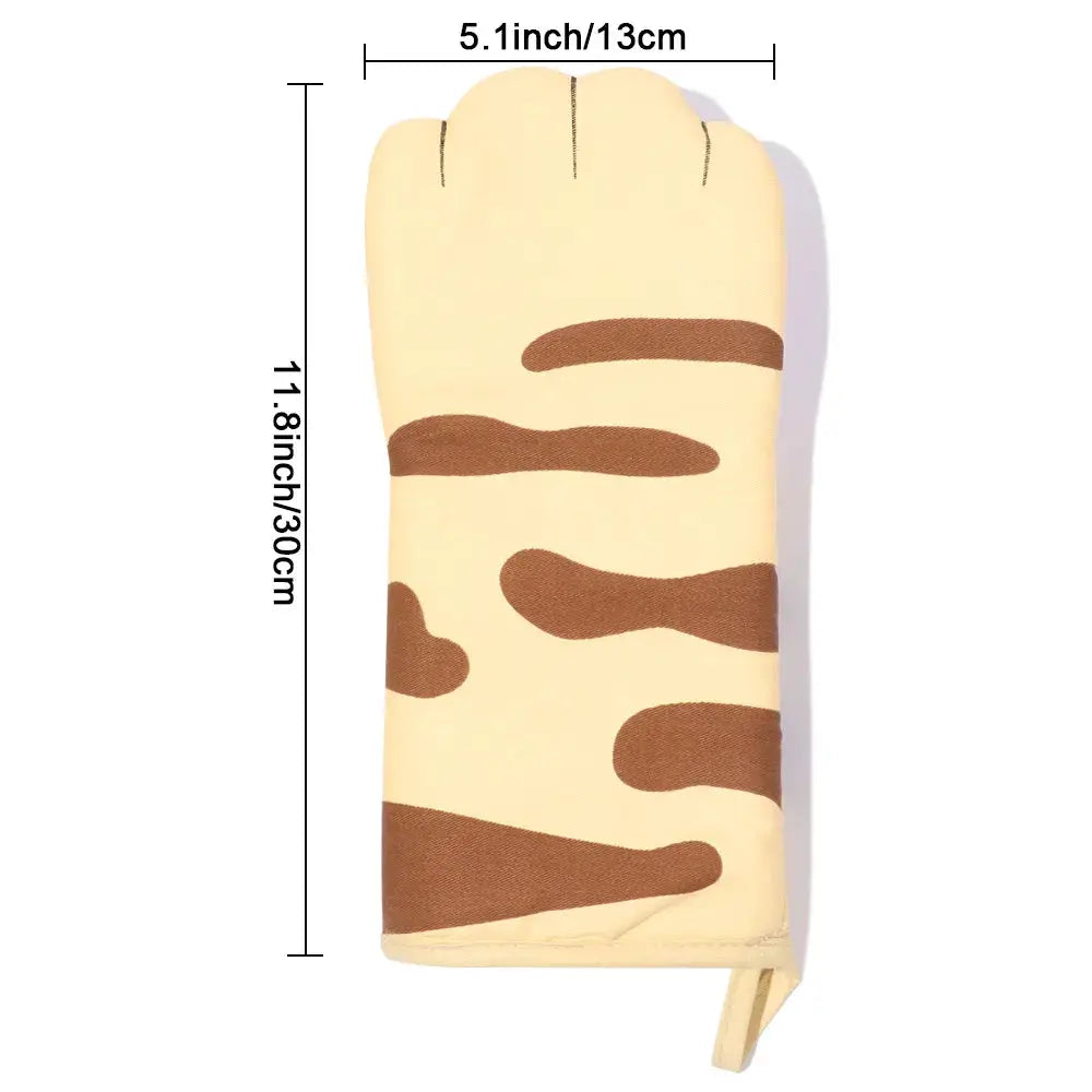 Oven Mitts | Non-Slip | Insulated Cotton | 30 x 13 cm