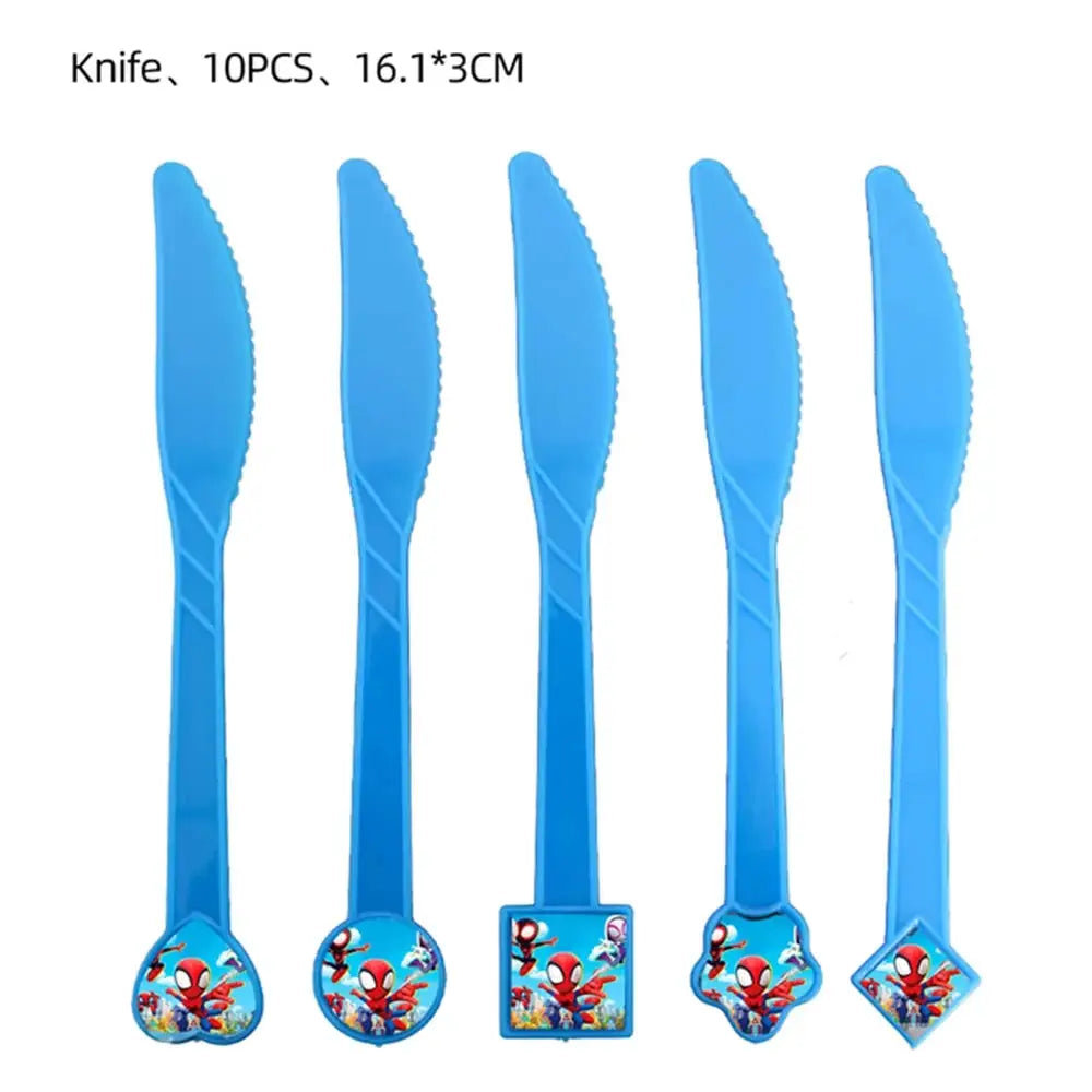 Spider Birthday Party Supplies | Disposable Tableware Set | 3D Balloon | Kids