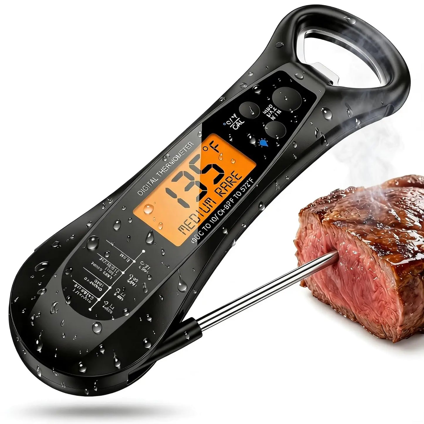 Digital Meat Thermometer | 2 Probes | Waterproof | Kitchen BBQ