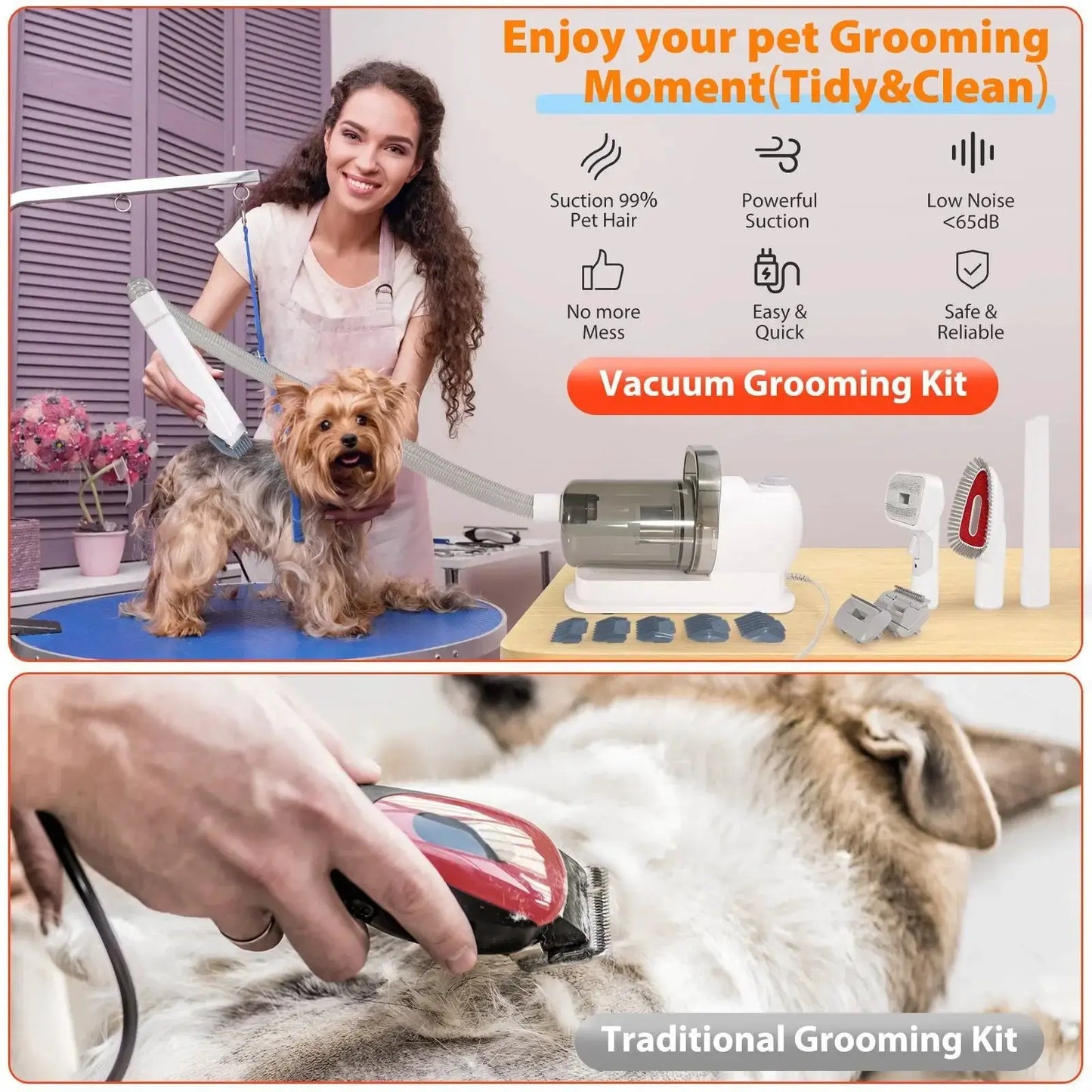 Dog Hair Vacuum | 6 In 1 Design | Powerful Suction | 1-2 L Dust Box