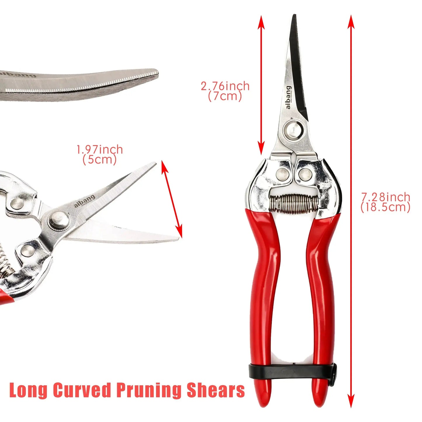 Stainless Steel Pruning Shears | Locking Blade | Grape Fruit Gardening