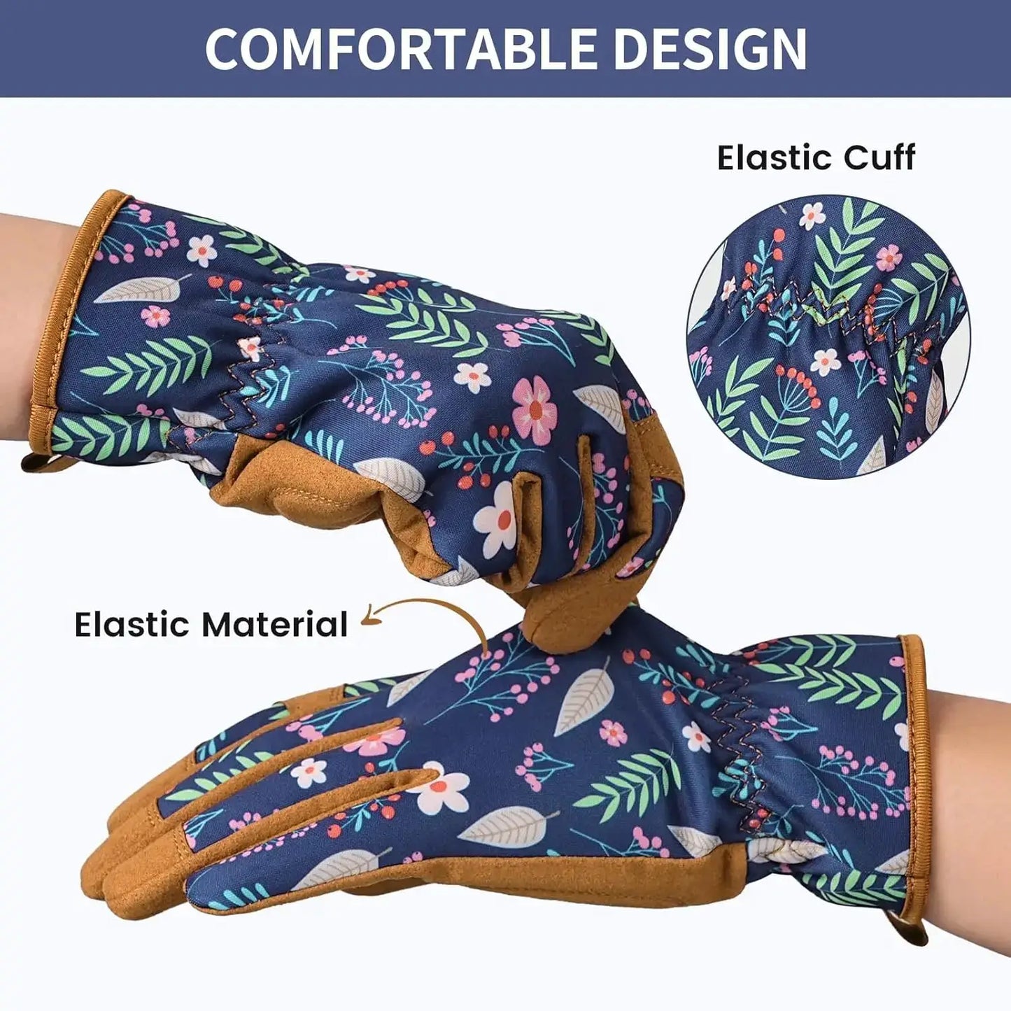Gardening Gloves for Women - Leather Garden Gloves Thorn Proof, Outdoor Protective Working Gloves from PriceLows™