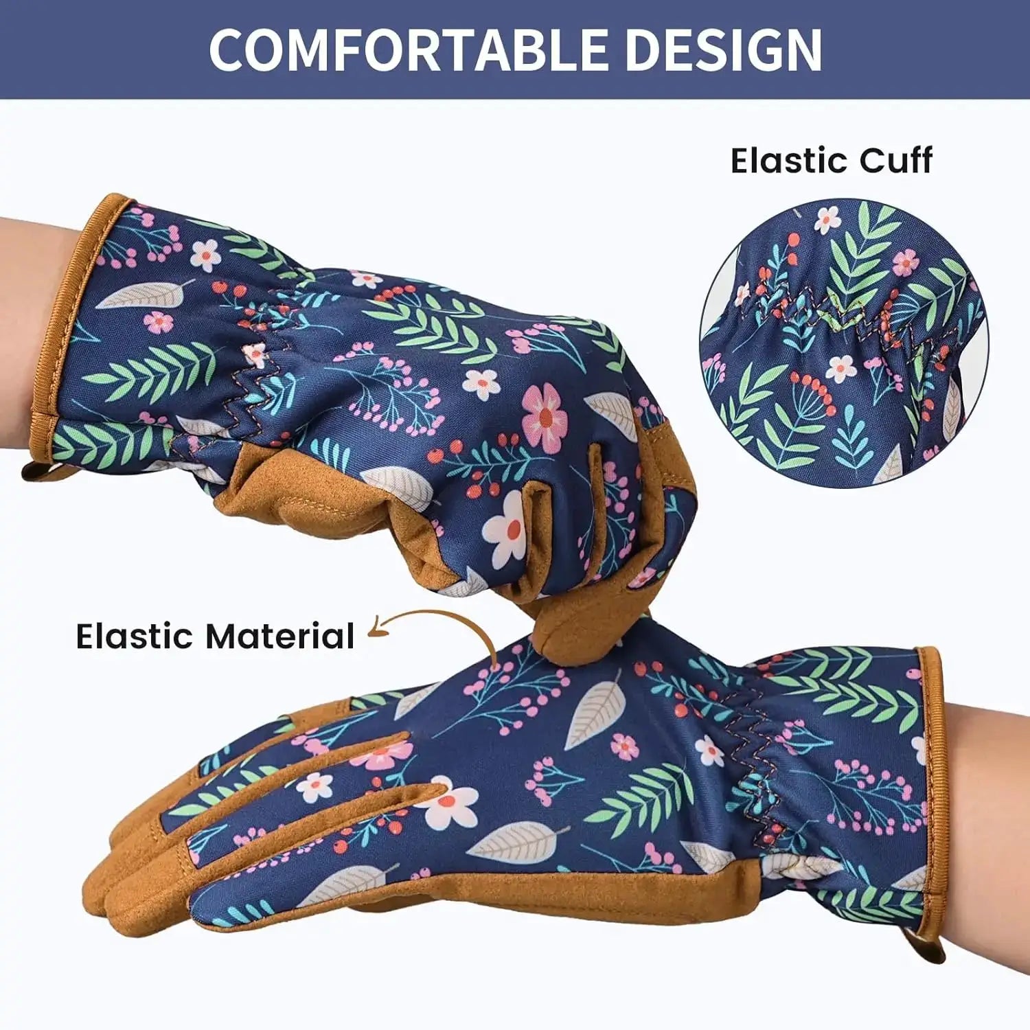 Gardening Gloves for Women - Leather Garden Gloves Thorn Proof, Outdoor Protective Working Gloves from PriceLows™