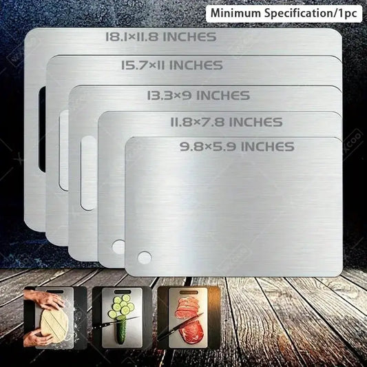 1/3/5PCS Stainless Steel Cutting Boards Double Sided Antibacterial Food Grade Mould | 5-Piece | Stainless Steel | Home