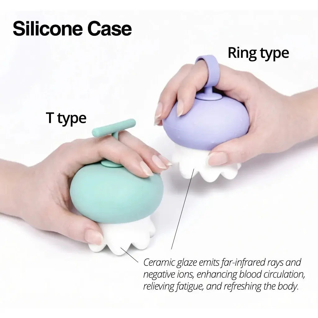 Ceramic Body Massage Tool | 60C Hot Water Use | Heat Insulated Manual Neck And Back Massager