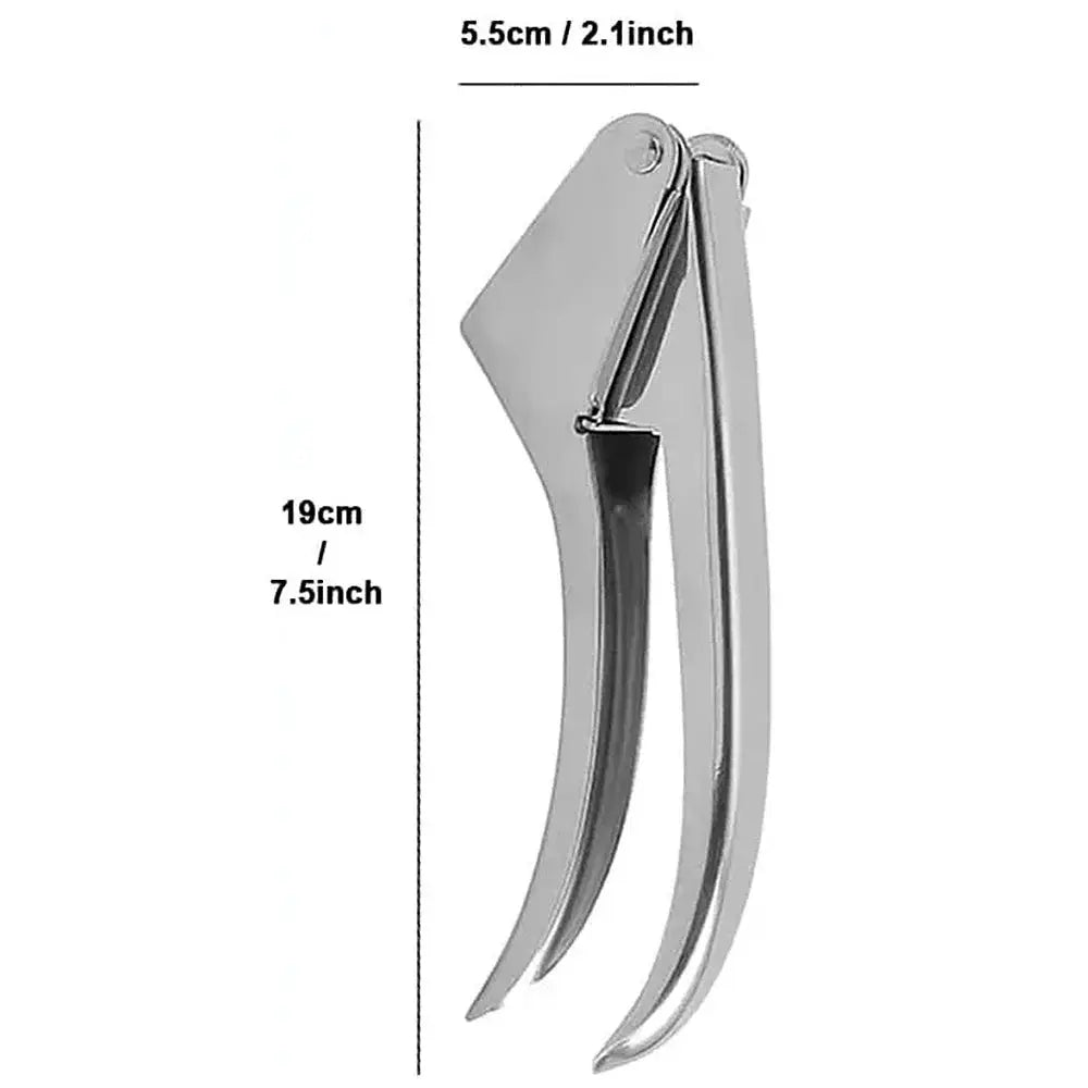 Stainless Steel Garlic Press Ginger Juicer Heavy-Duty Manual Mincer Garlic Crusher for Soups Salads Dips Easy-Clean Kitchen Tool from PriceLows™