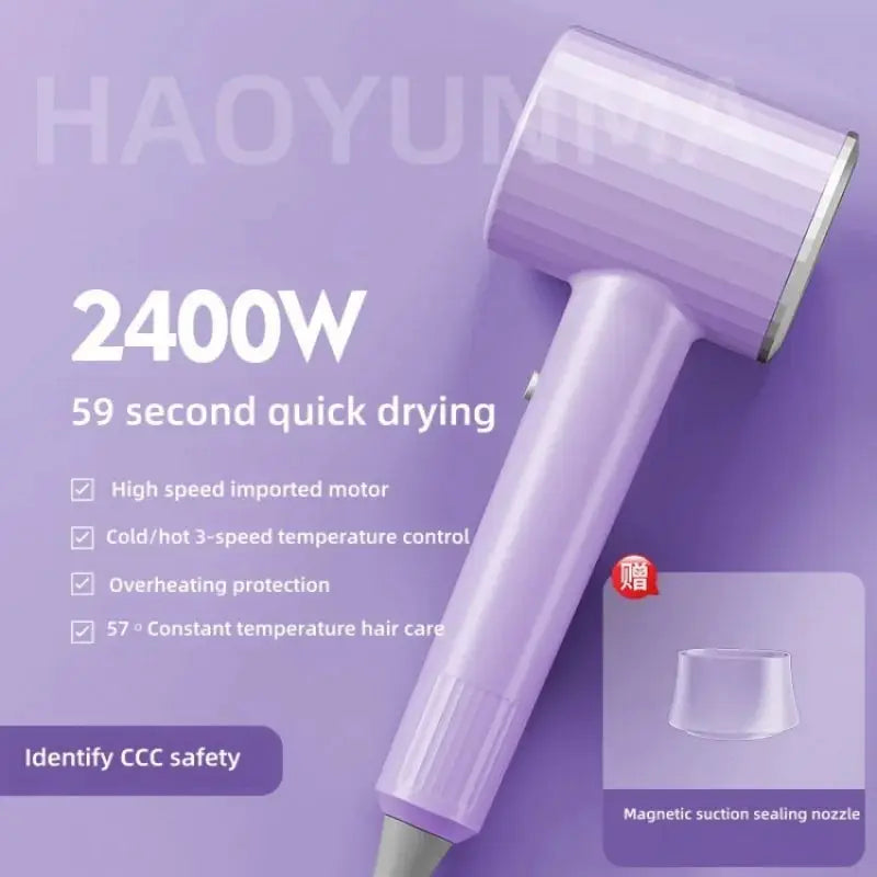 Wall Mounted Hair Dryer | 2400W | Hot And Cold Air | With Magnetic Holder
