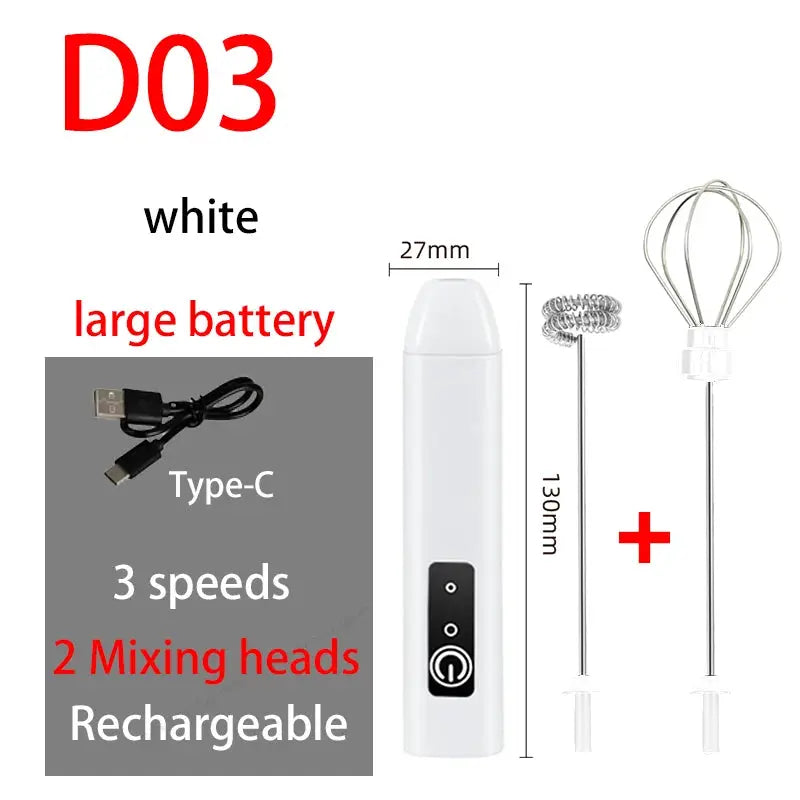 Electric Milk Frother | 2 In 1 | TypeC Charging | 3 Speeds