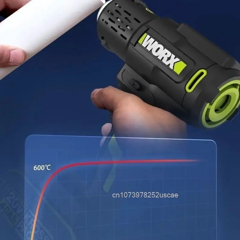 Worx Hot Air Gun LCD Temperatures Adjustable Heat Gun Thermal Blower Shrink Wrapping Univeral 20V Green[Non battery and Charger] from PriceLows™