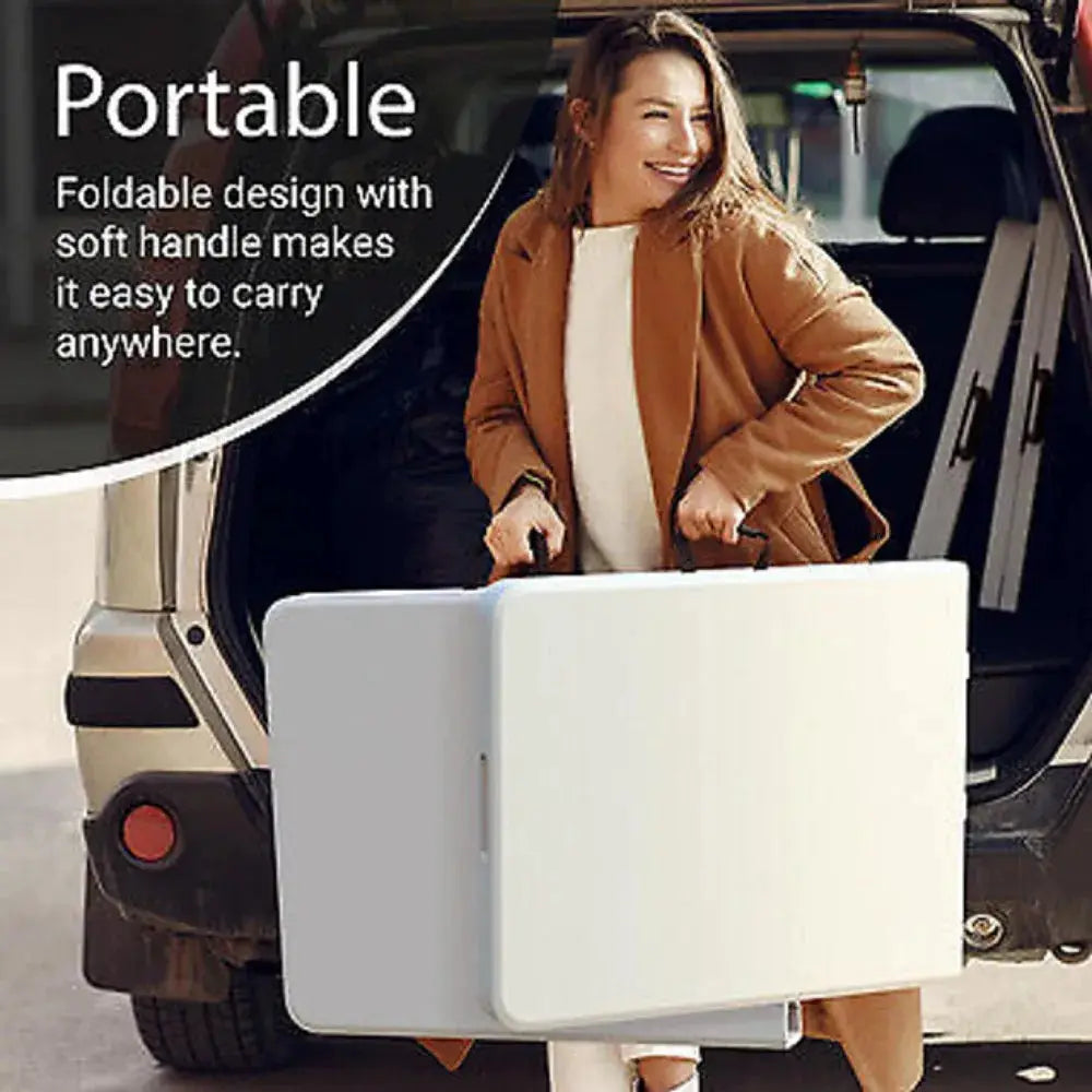 USED 6 Ft Plastic Folding Table - Perfect for Indoor/Outdoor Dining & Parties from PriceLows™