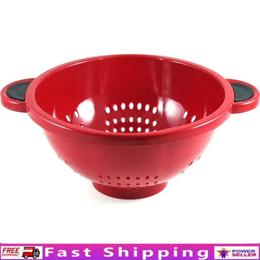 Durable Plastic Colander with Soft Grip Handles Large Perforations Raised Feet Easy Straining and Draining Kitchen Tool from PriceLows™