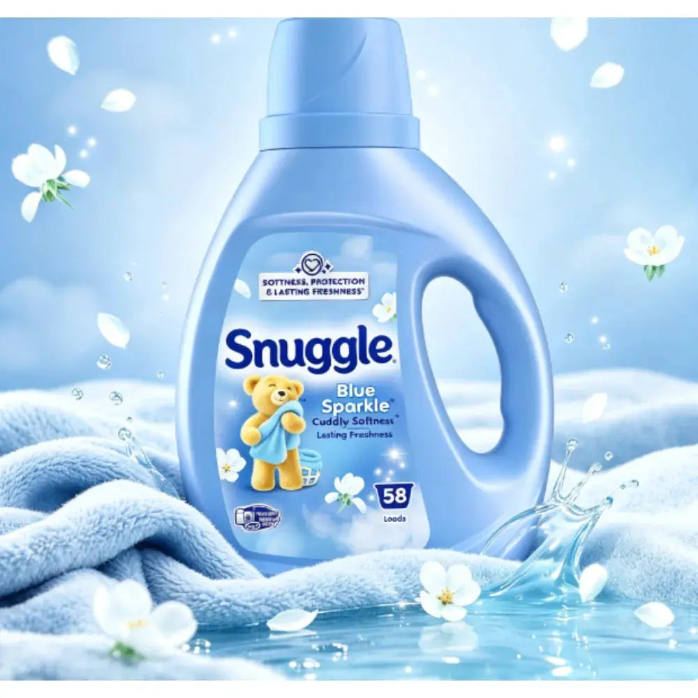 Liquid Fabric Softener | Blue Sparkle Scent | 39.4 Oz | 58 Loads
