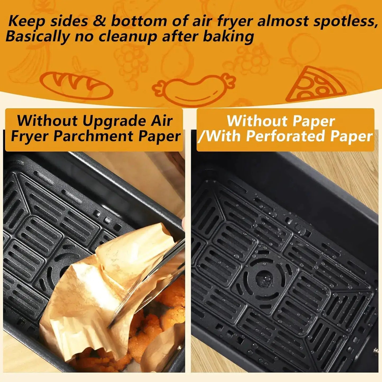 Air Fryer Paper | Ninja Double Stack XL | Disposable Paper | Rectangular