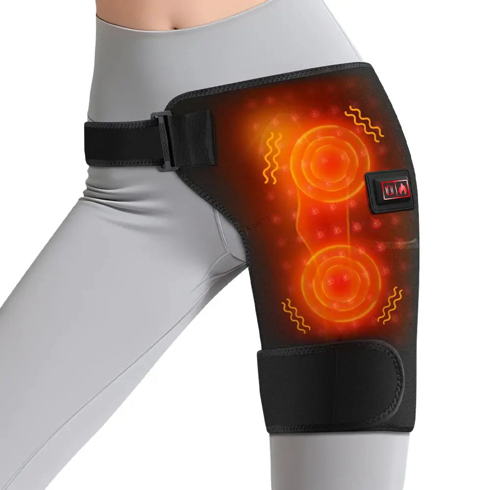 Cordless Heated Hip Brace | Vibration Massager | USB Powered
