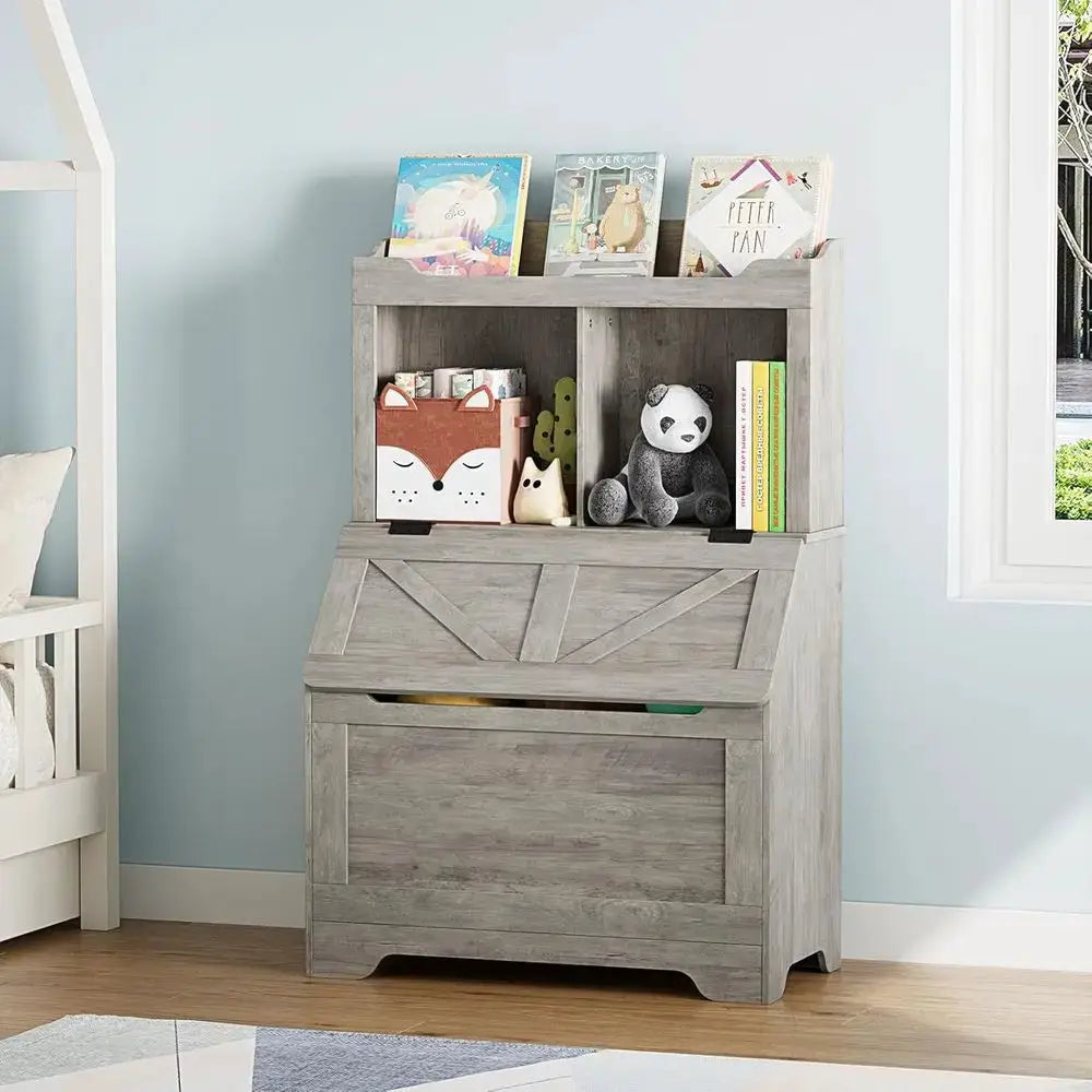 Children's Wooden Bookcase with Storage Cabinet for Toys and Books, Suitable for Boys, Girls, and Kindergarten from PriceLows™