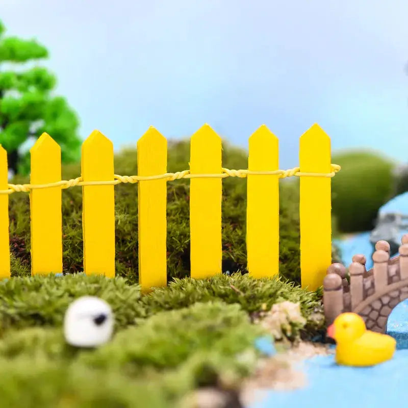 1pc Mini Fence, Garden And Bonsai Decoration Fairy Tale Garden Fence Wooden Decoration, DIY HandicraftProject Mini Picket Fence from PriceLows™